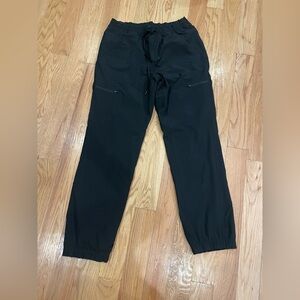 Eddie Bauer Lined Black Jogger Sweatpants with Elastic Cuffs